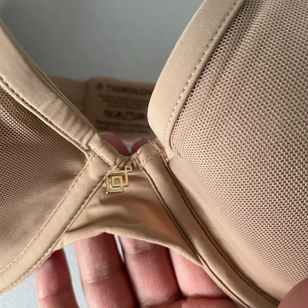 Thirdlove 24/7 Classic Contour Plunge Bra Nude Tan Color Size Women's 36E